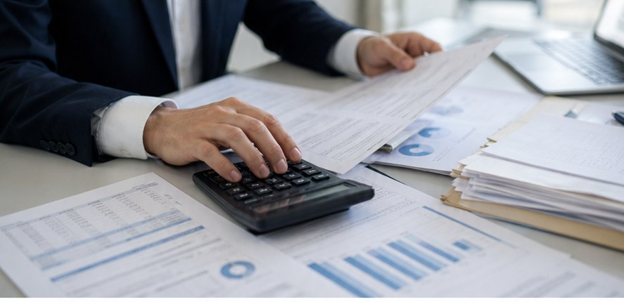 Finance records prepared for payroll and accounting review